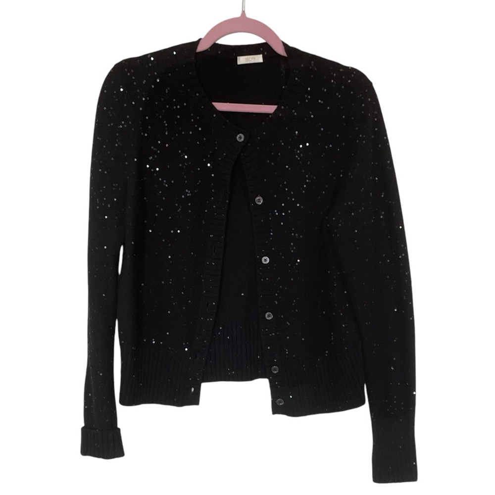 Melys‎ Italia Cashmere Sequined Cardigan Sweater Size XS/S